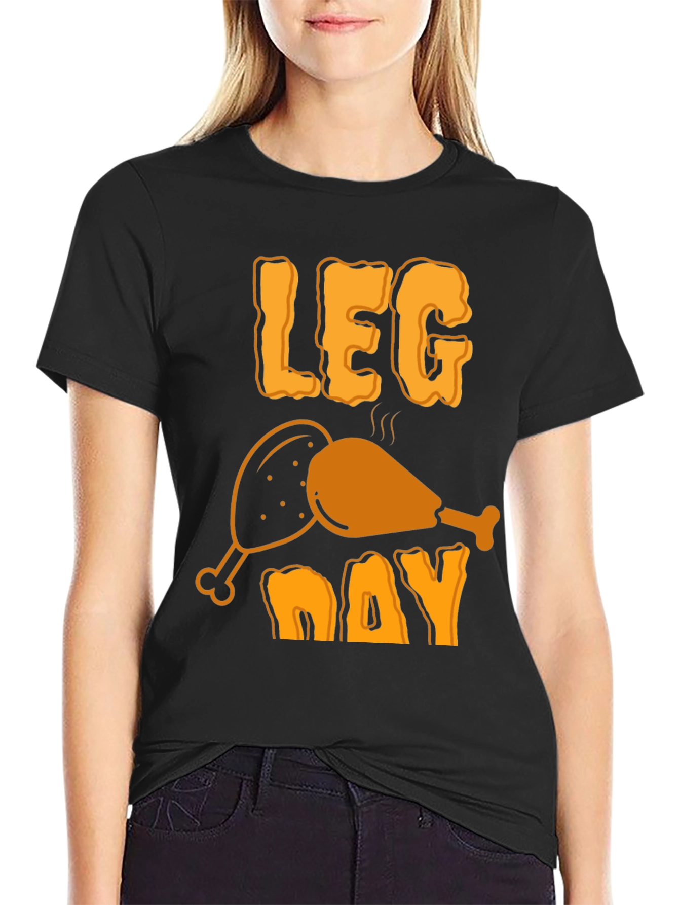 Leg Day Funny Turkey T-Shirt for Fitness & Thanksgiving