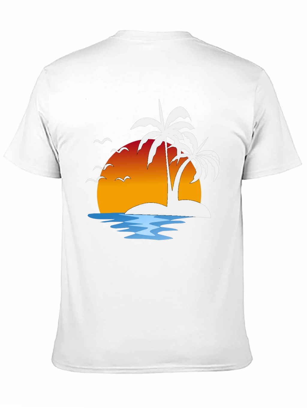 Tropical Sunset Palm Tree Graphic Tee