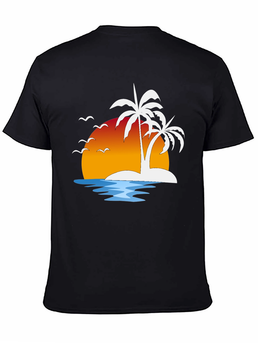 Tropical Sunset Palm Tree Graphic Tee