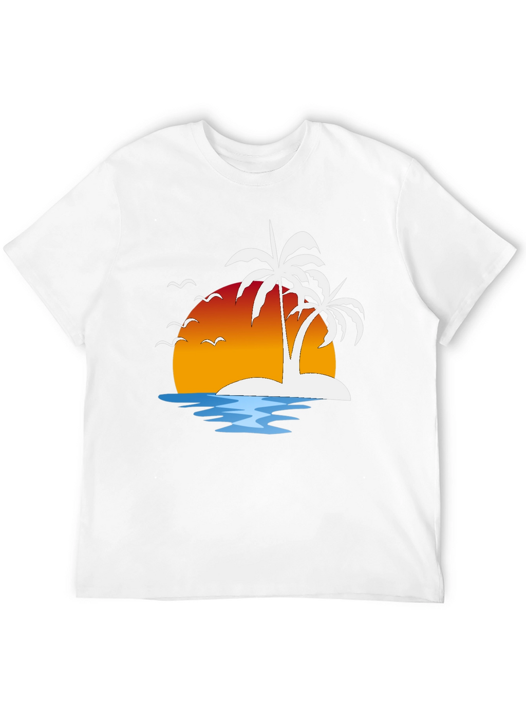 Tropical Sunset Palm Tree Graphic Tee
