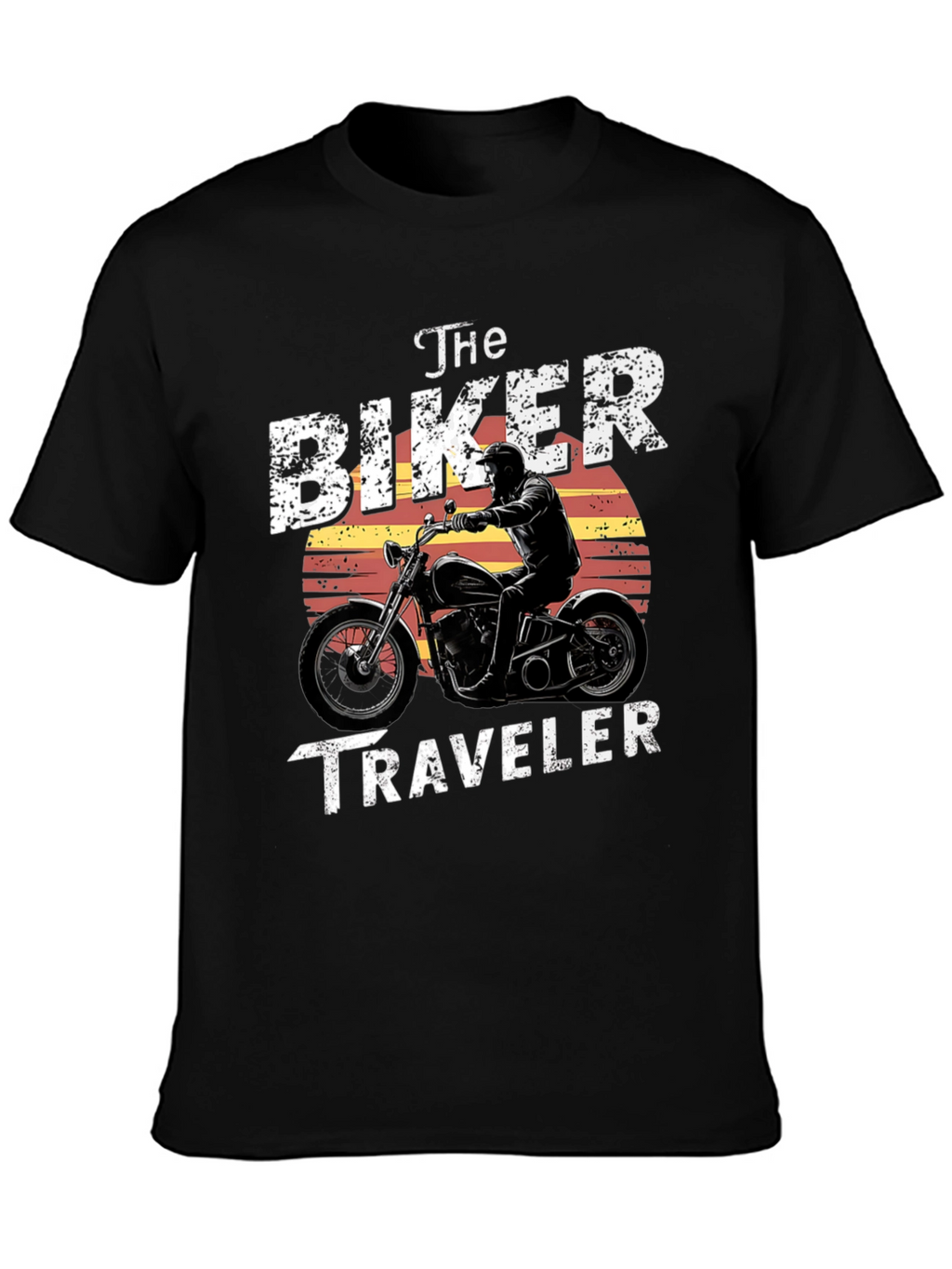 The Biker Traveler T-Shirt - Motorcycle Design