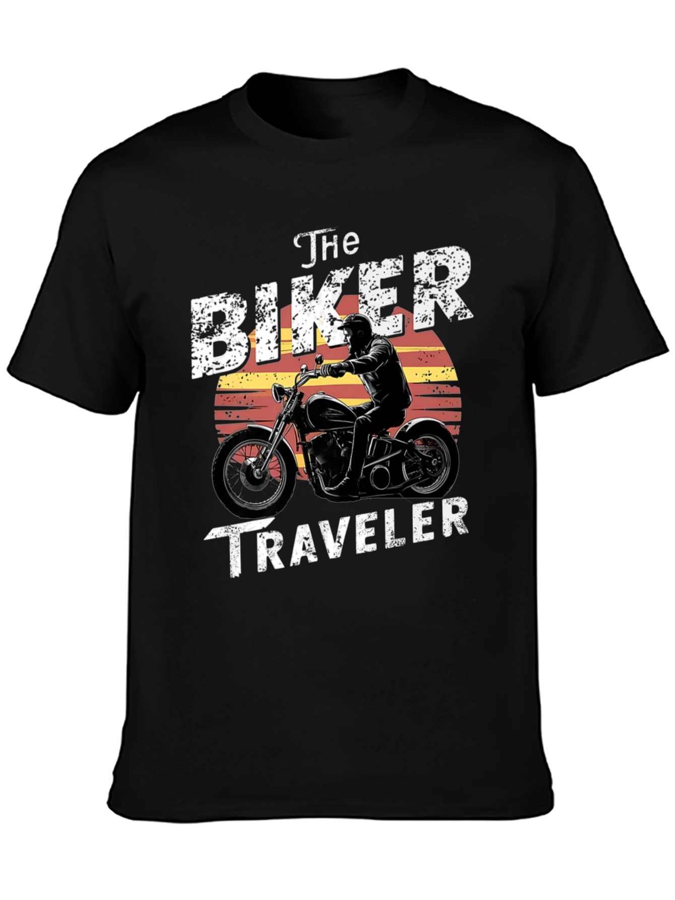 The Biker Traveler T-Shirt - Motorcycle Design