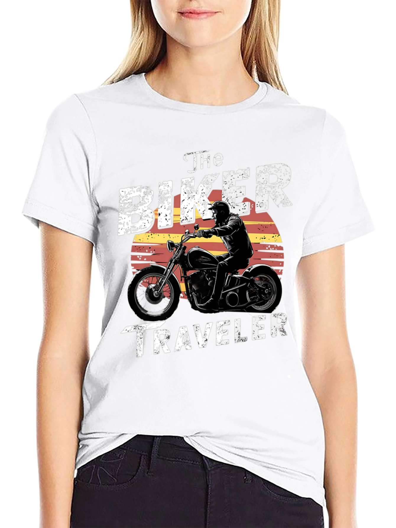 The Biker Traveler T-Shirt - Motorcycle Design