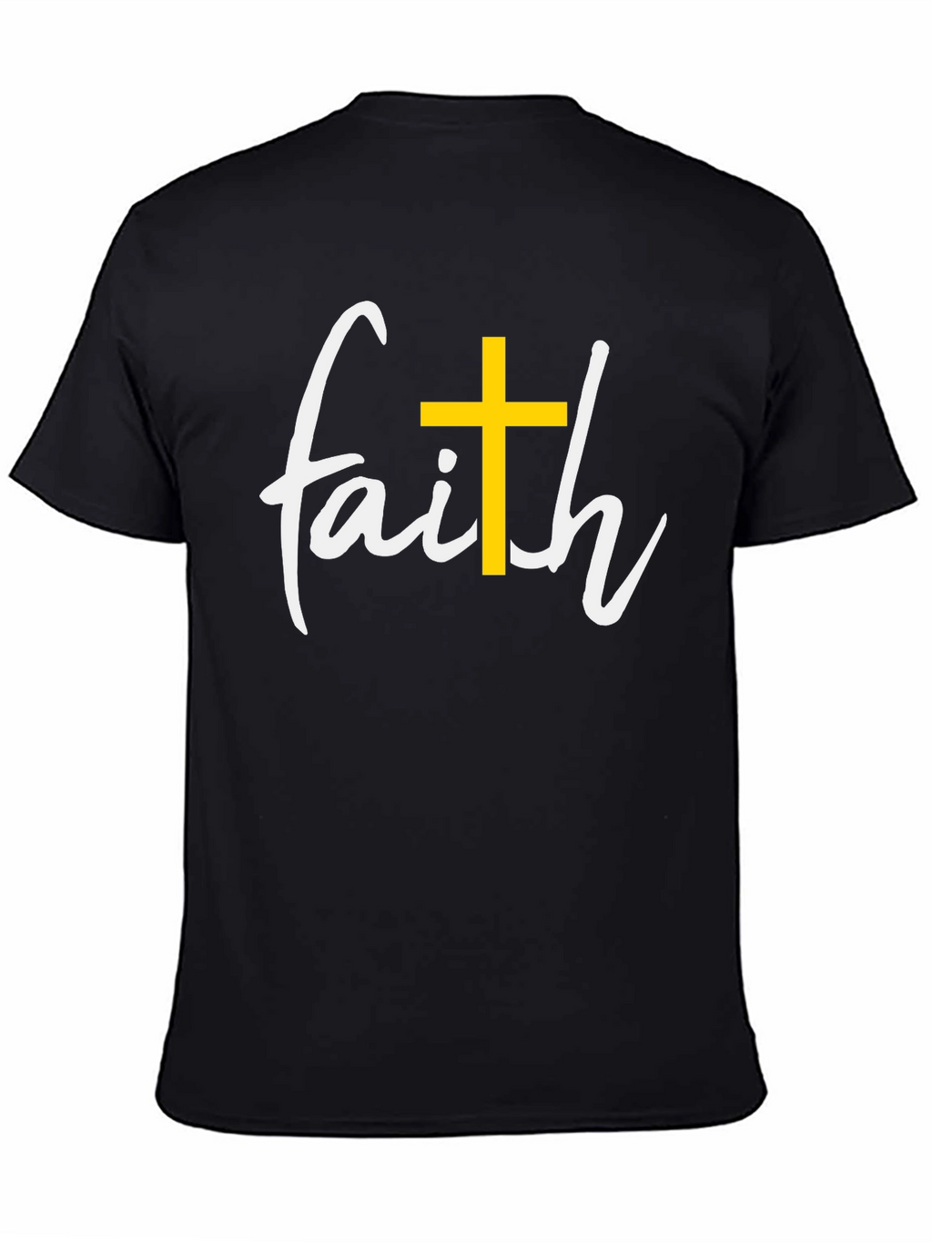 Faith Cross Graphic Black T-Shirt