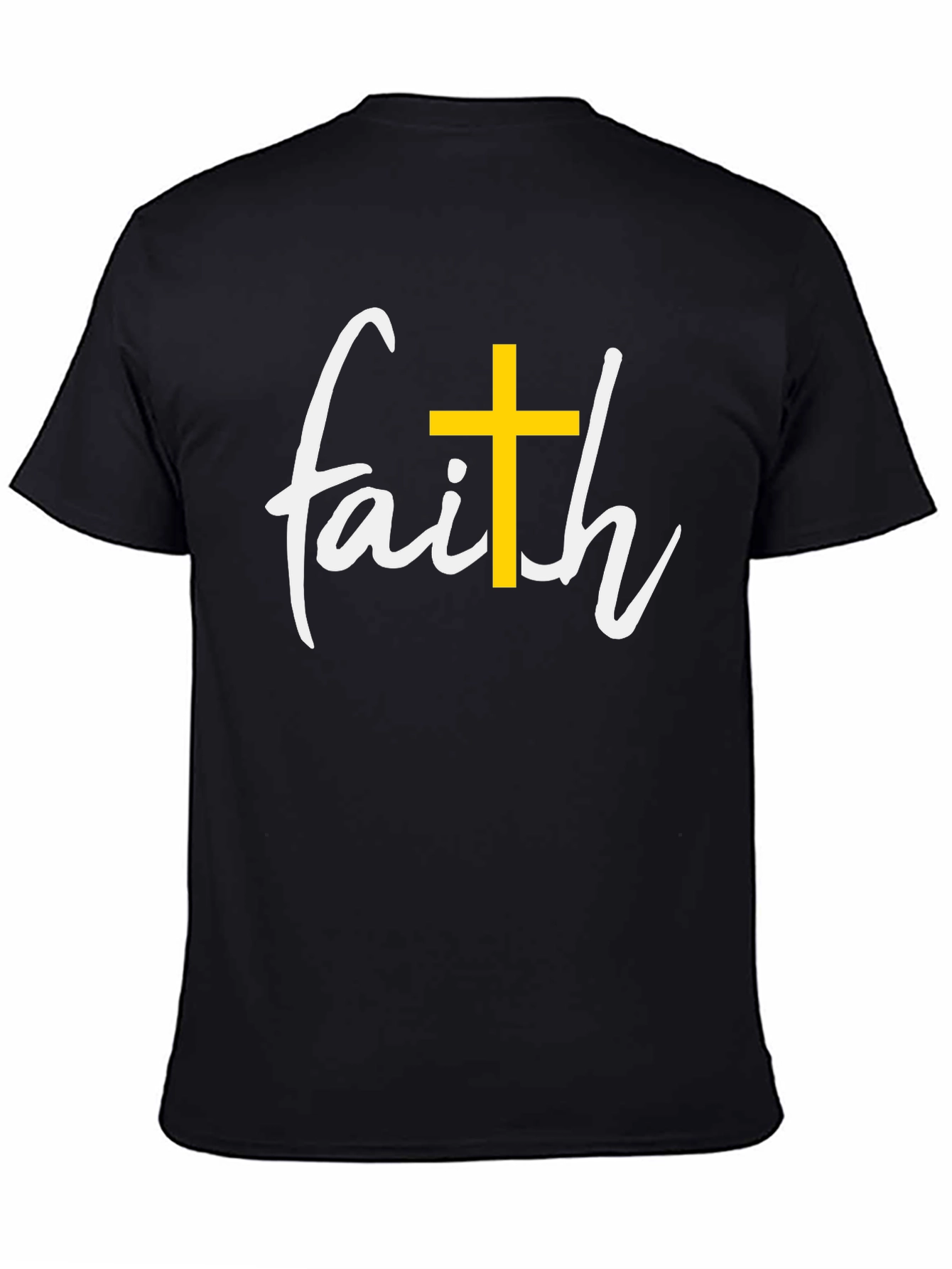 Faith Cross Graphic Black T-Shirt