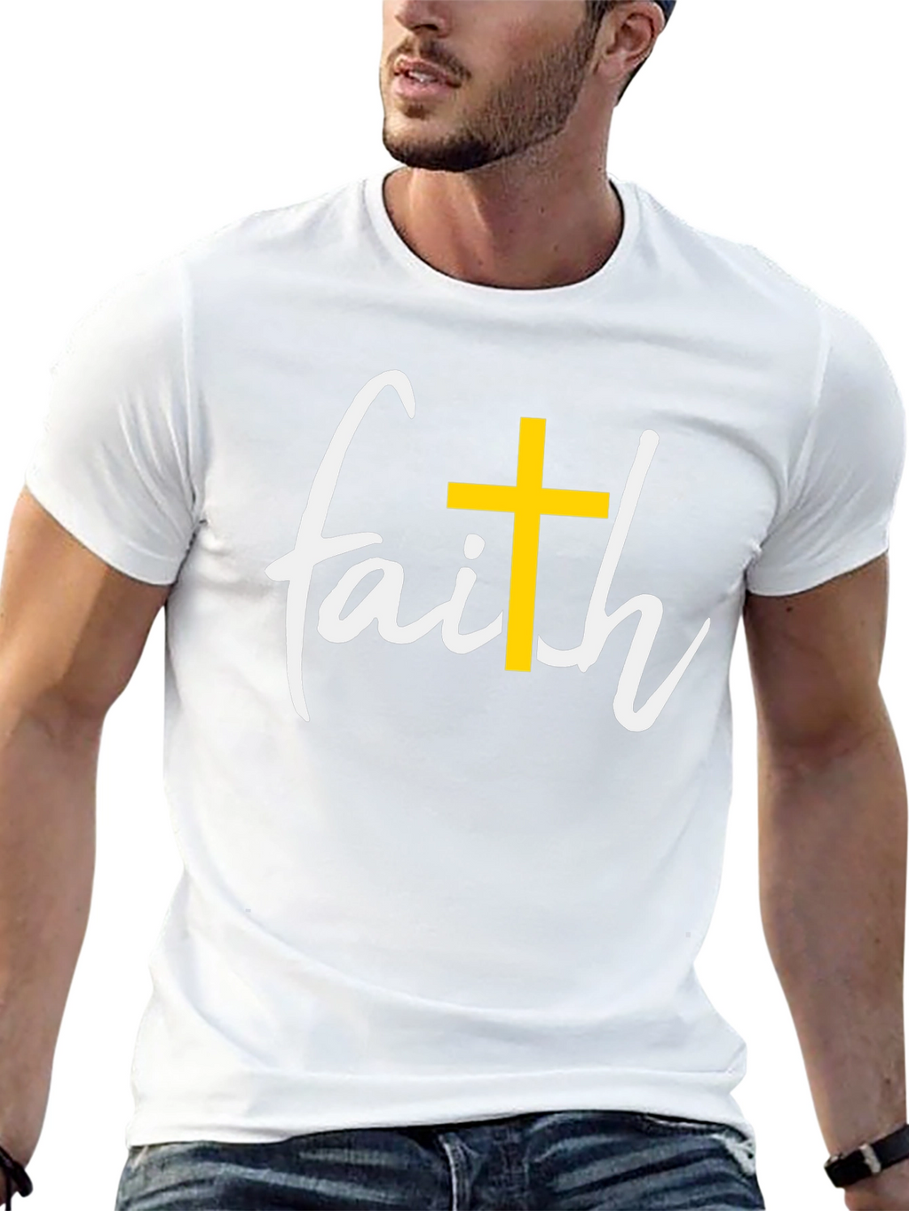 Faith Cross Graphic Black T-Shirt