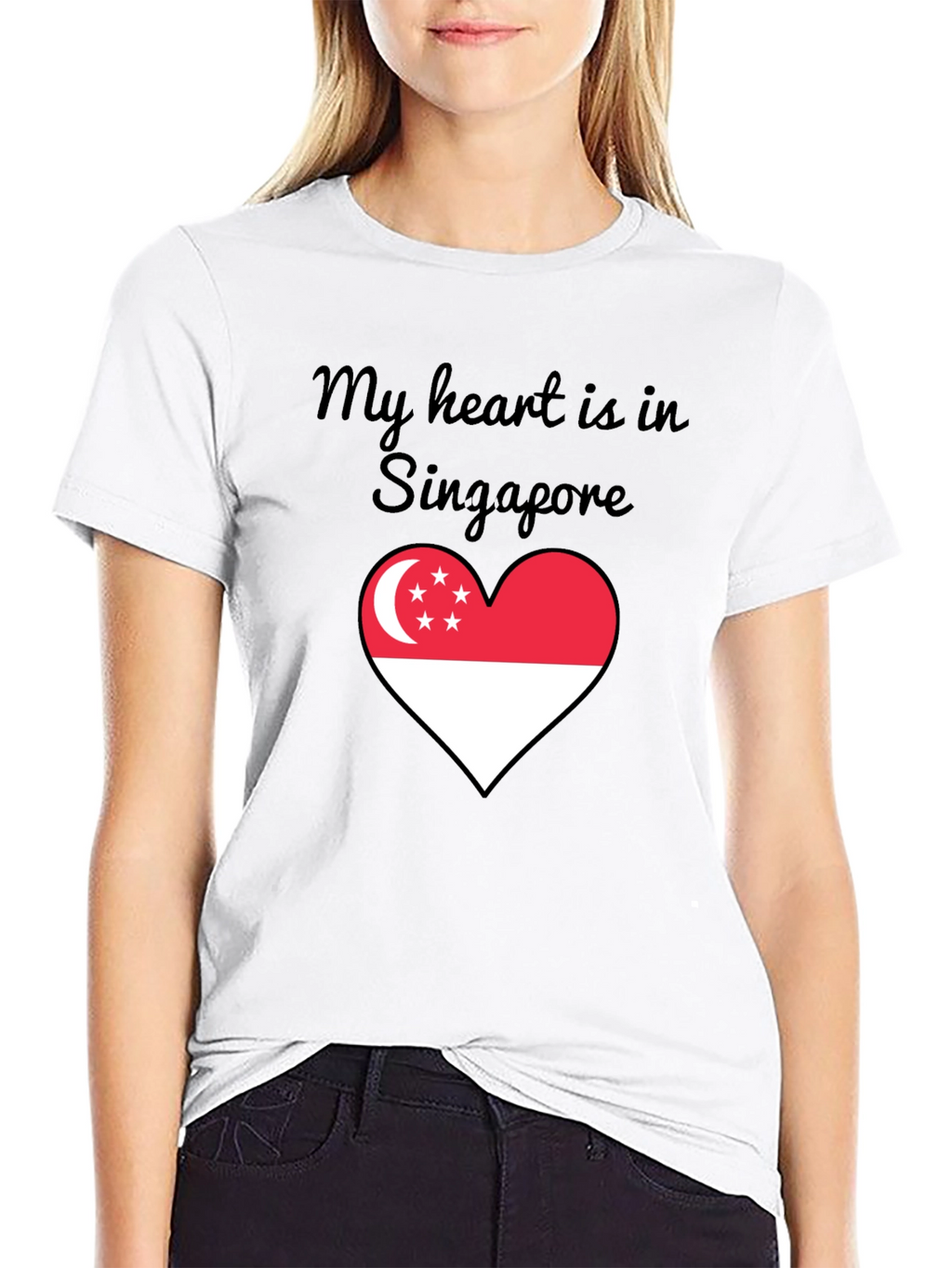 Singapore Heart Flag T-Shirt
