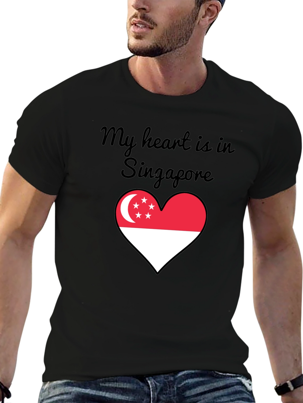 Singapore Heart Flag T-Shirt