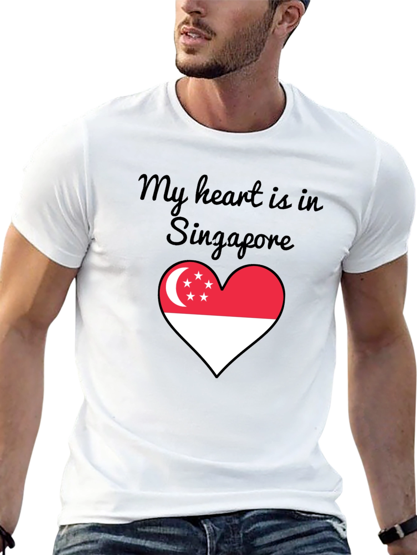 Singapore Heart Flag T-Shirt