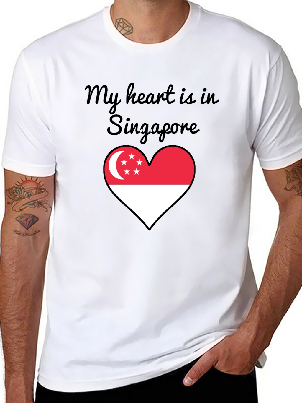 Singapore Heart Flag T-Shirt