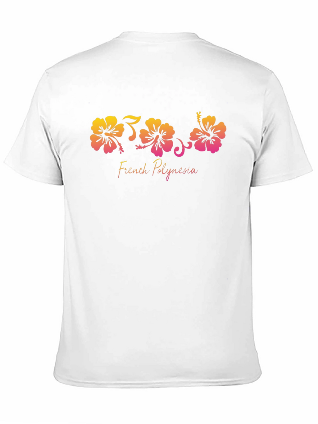 French Polynesia Hibiscus Black T-Shirt