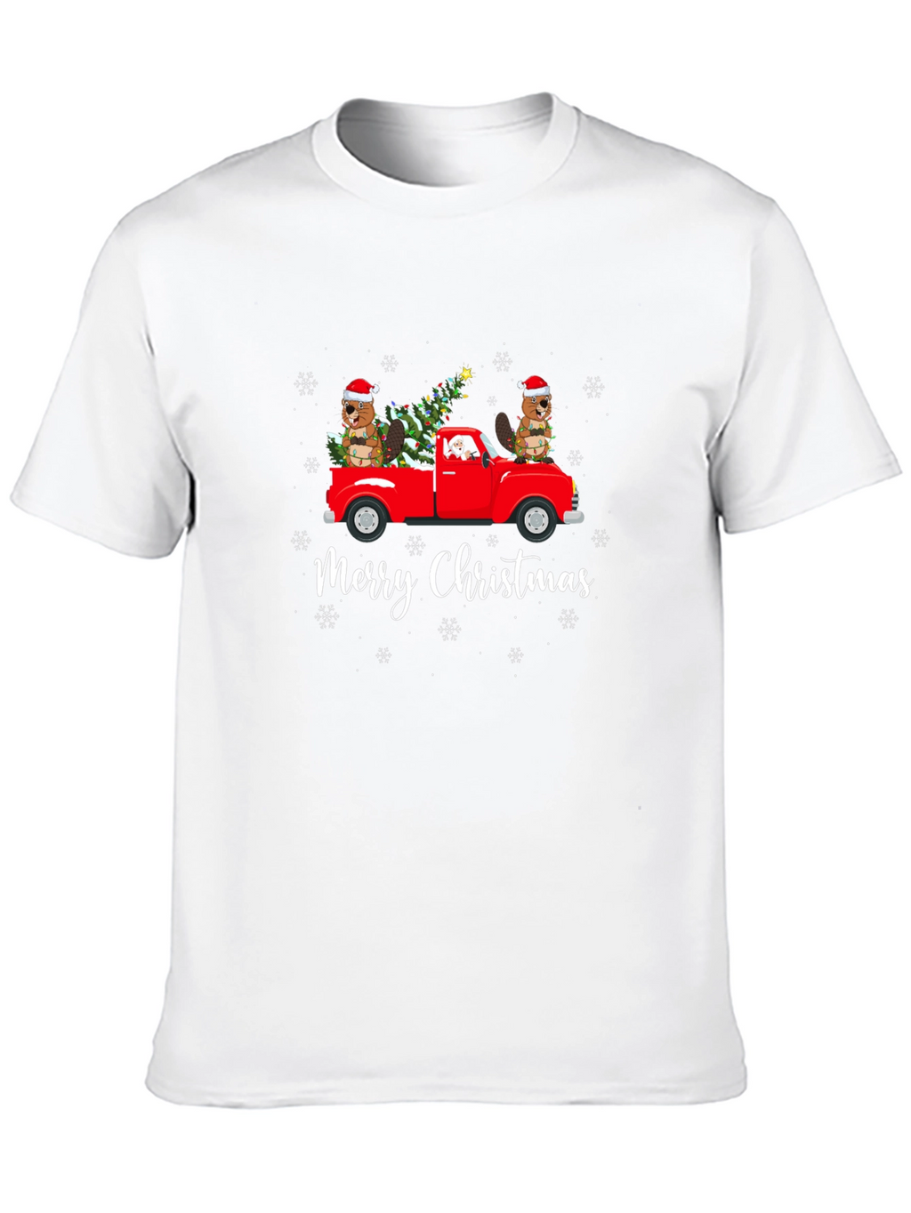 Merry Christmas Beaver Truck T-Shirt