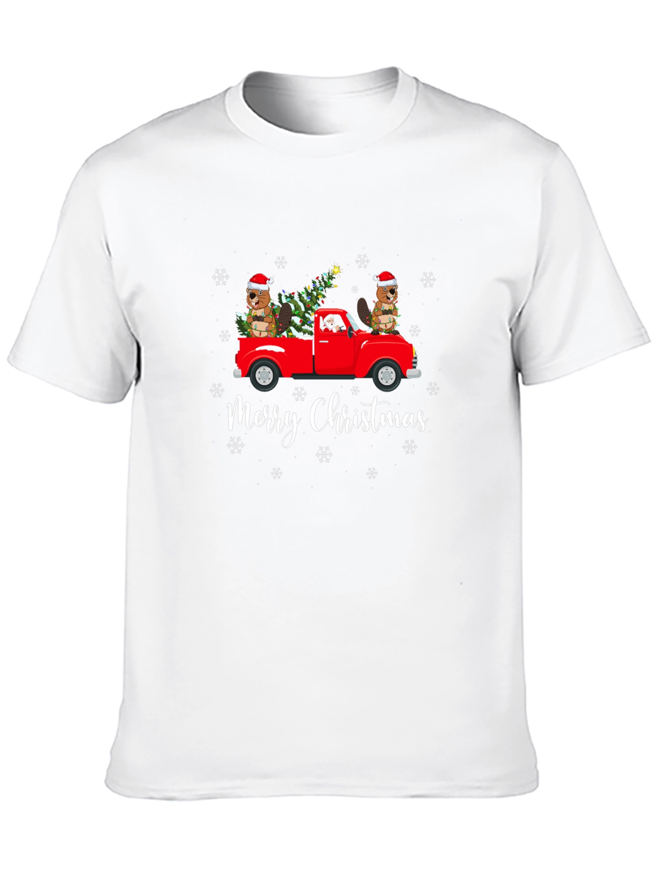 Merry Christmas Beaver Truck T-Shirt