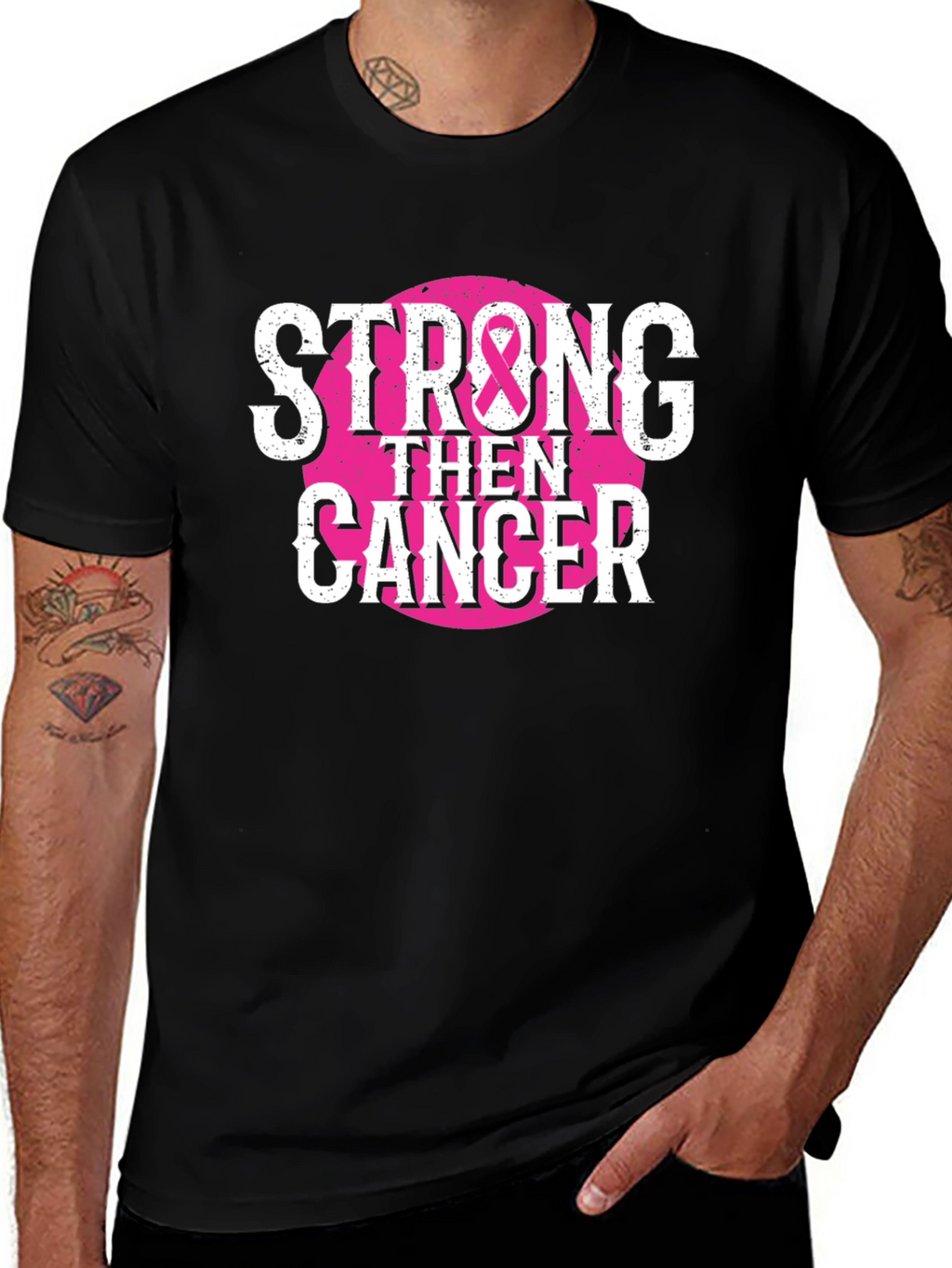 Strong Then Cancer Awareness T-Shirt