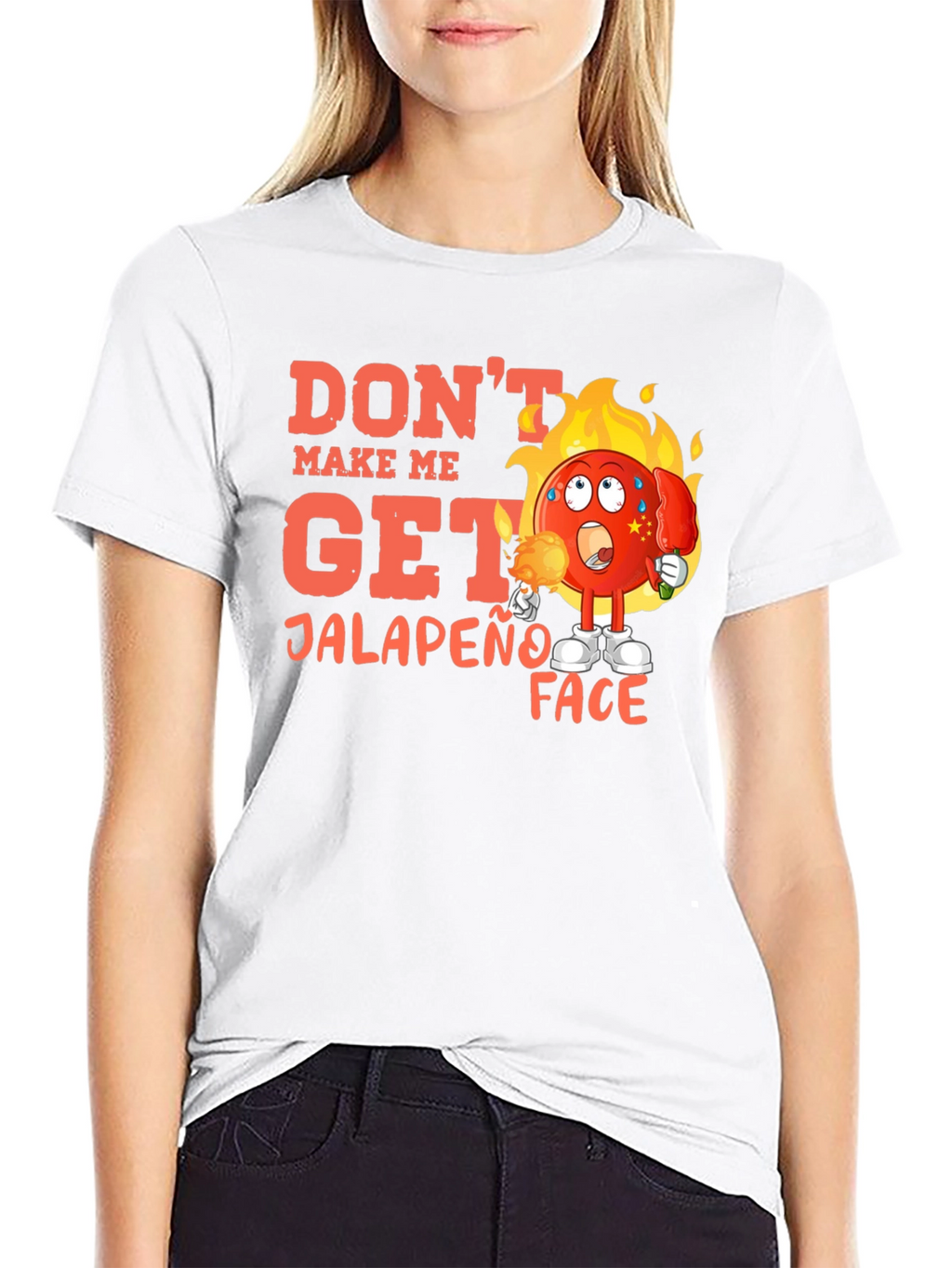 Dont Make Me Get Jalapeno Face Black T-Shirt