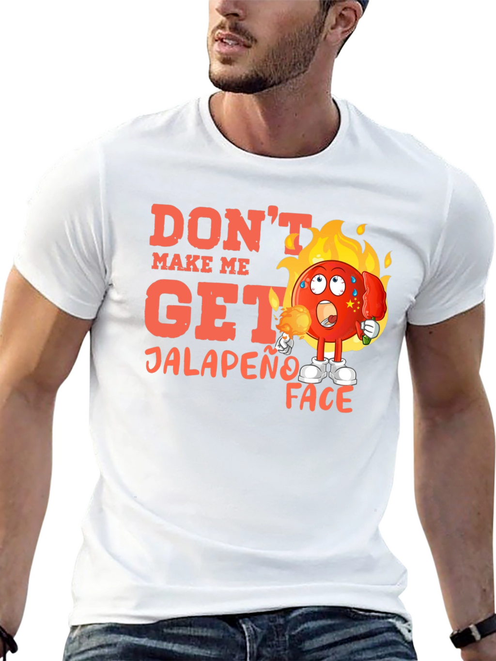Dont Make Me Get Jalapeno Face Black T-Shirt