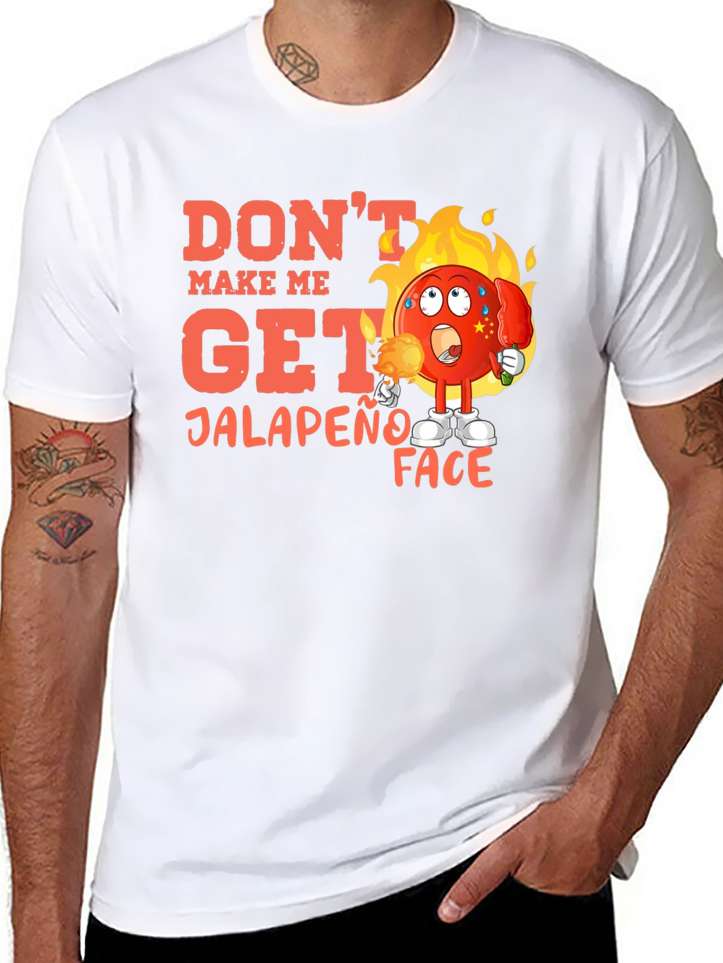 Dont Make Me Get Jalapeno Face Black T-Shirt