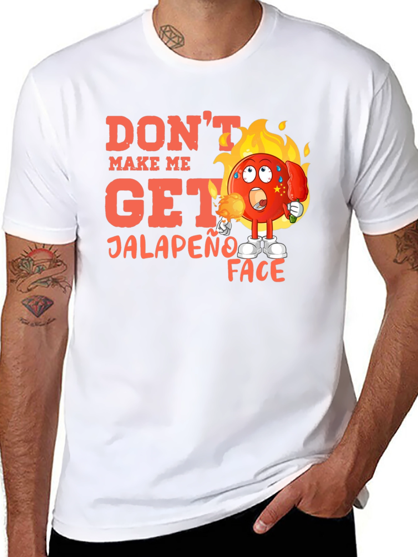 Dont Make Me Get Jalapeno Face Black T-Shirt