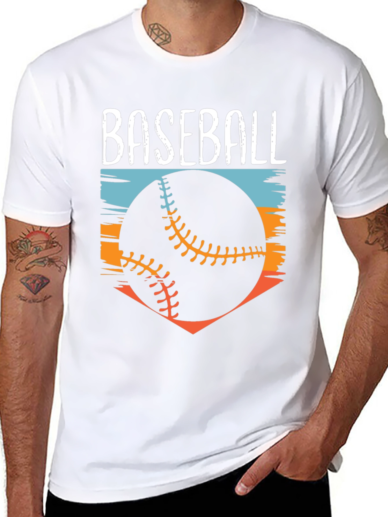 Baseball Graphic Tee - Black