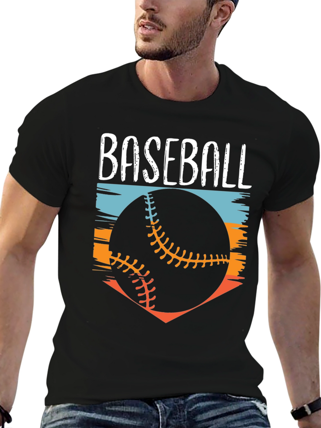 Baseball Graphic Tee - Black