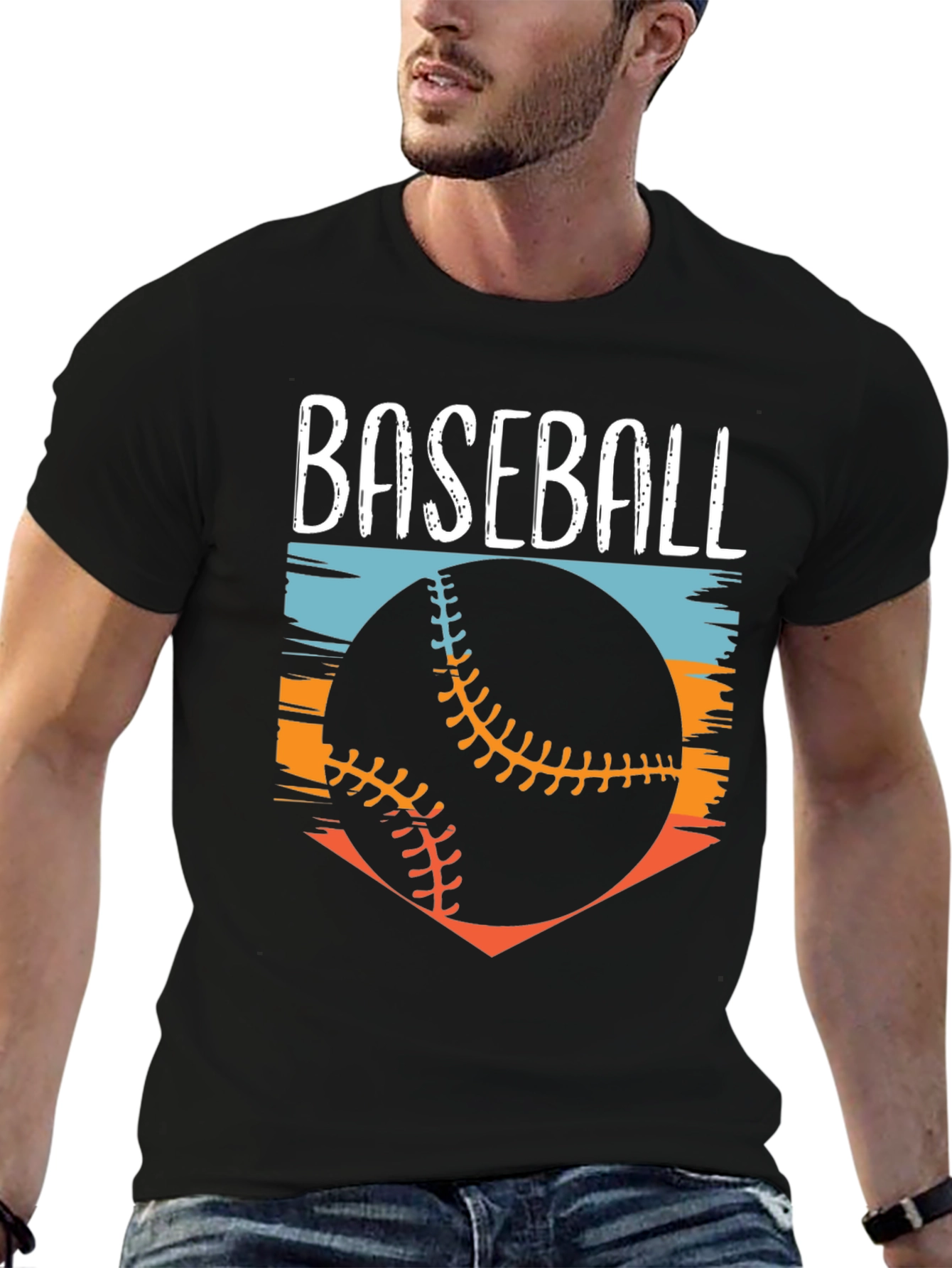 Baseball Graphic Tee - Black