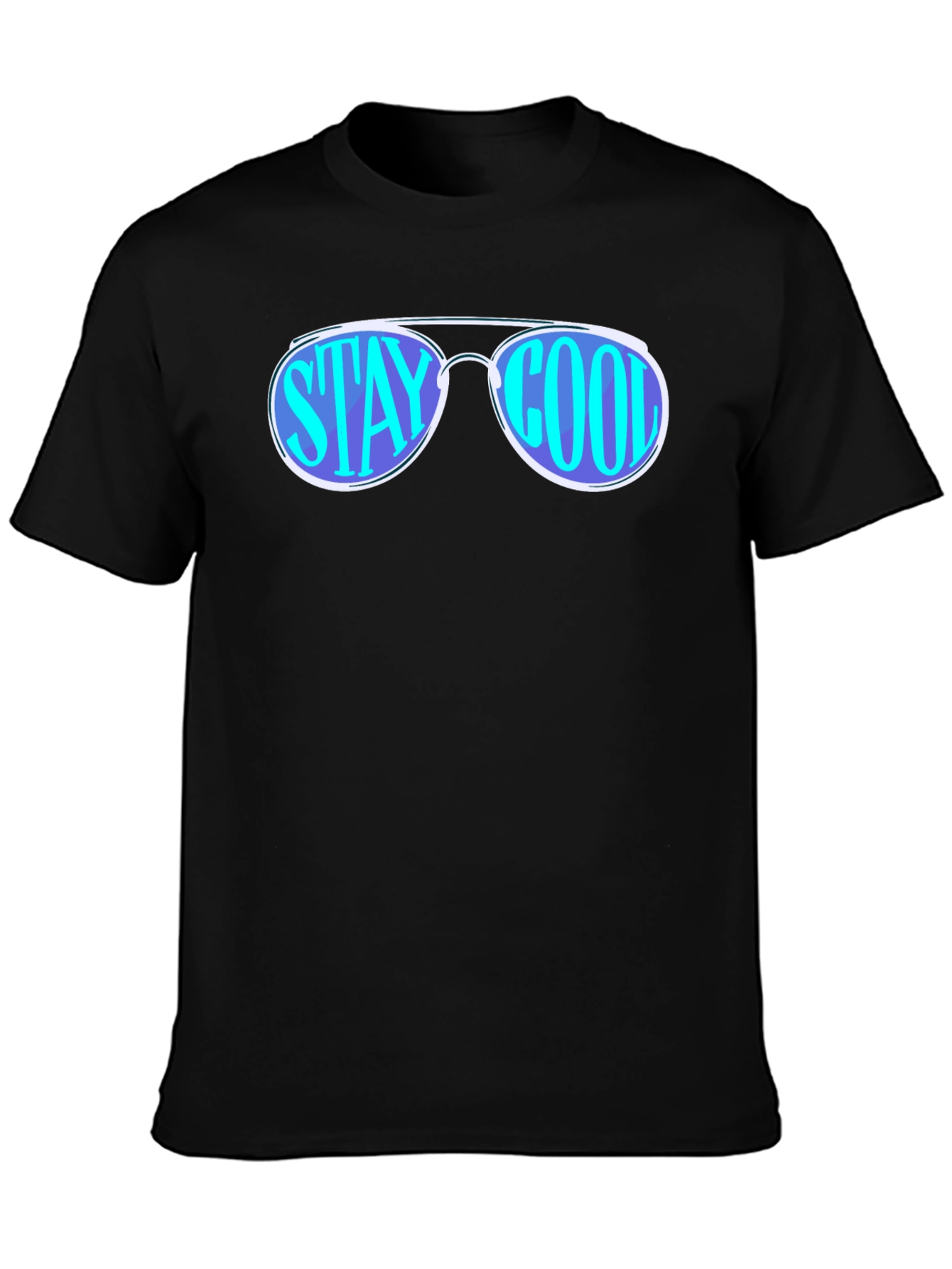 Stay Cool Sunglasses Graphic Tee - Black