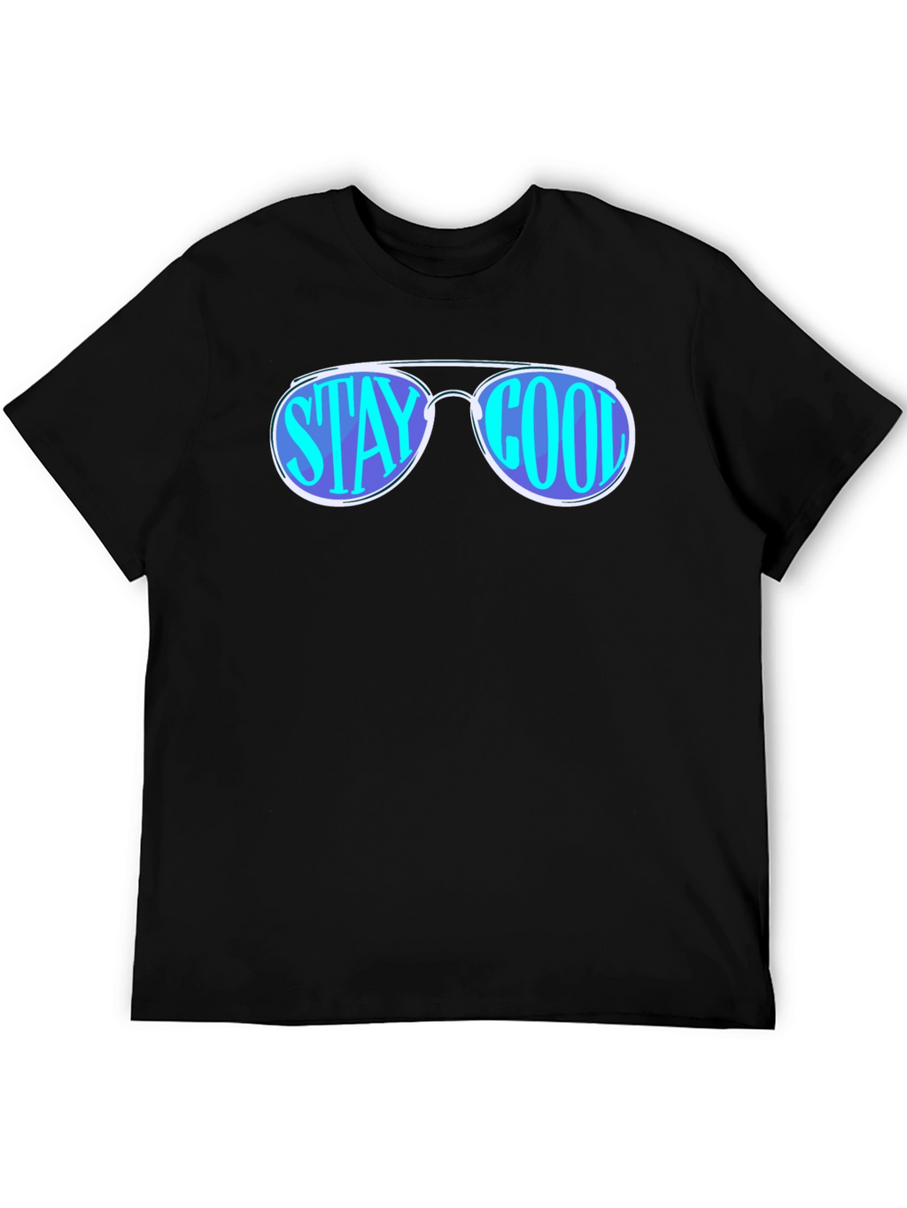 Stay Cool Sunglasses Graphic Tee - Black