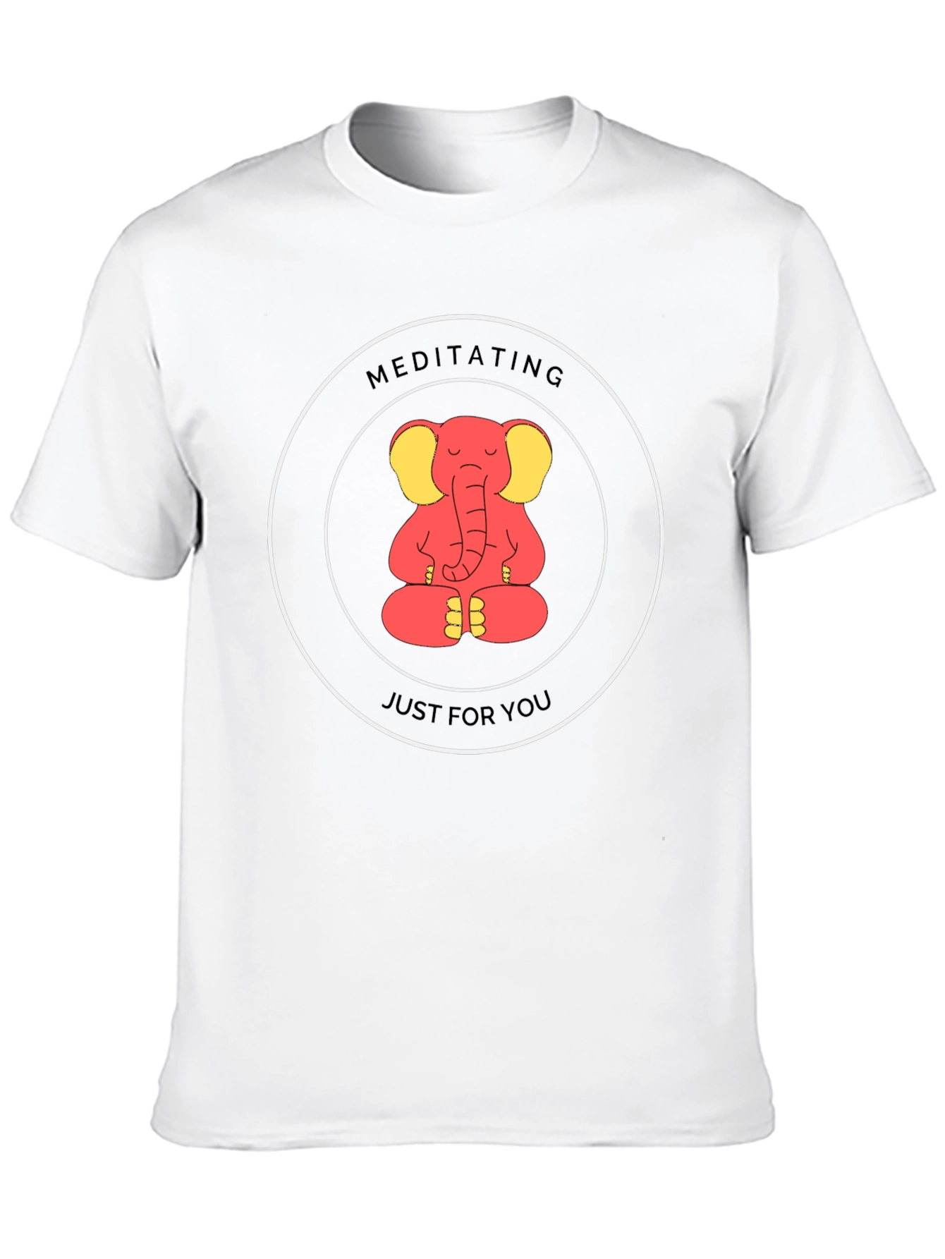 Meditating Elephant Graphic Tee - Just for You