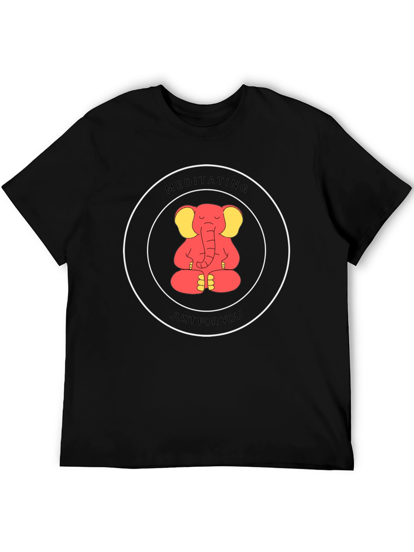 Meditating Elephant Graphic Tee - Just for You