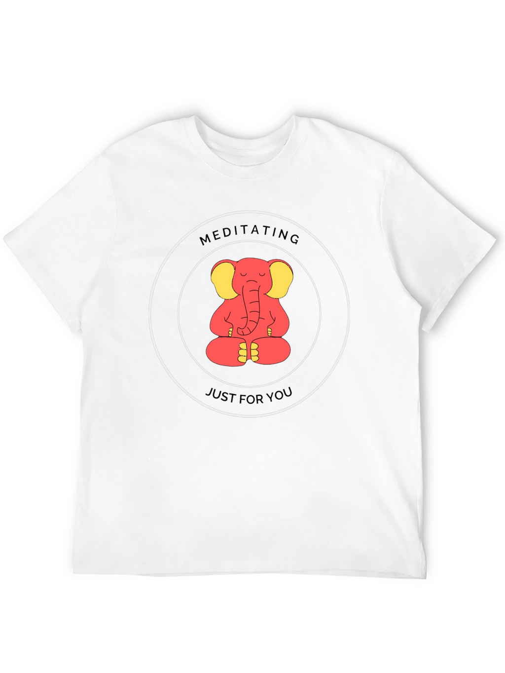 Meditating Elephant Graphic Tee - Just for You