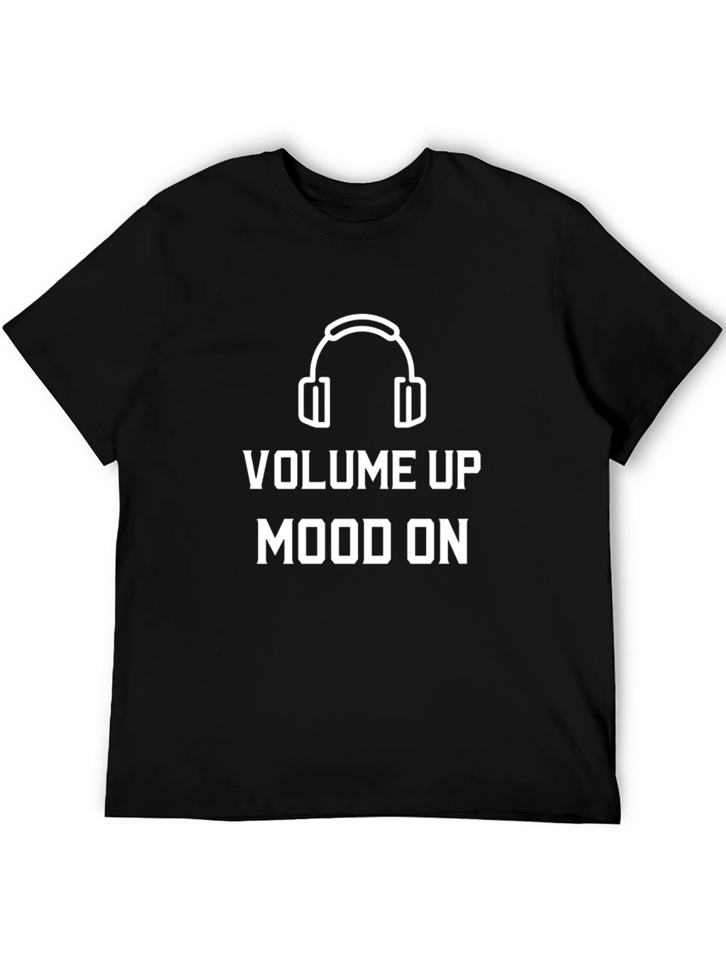 Volume Up Mood On Graphic Tee - Black