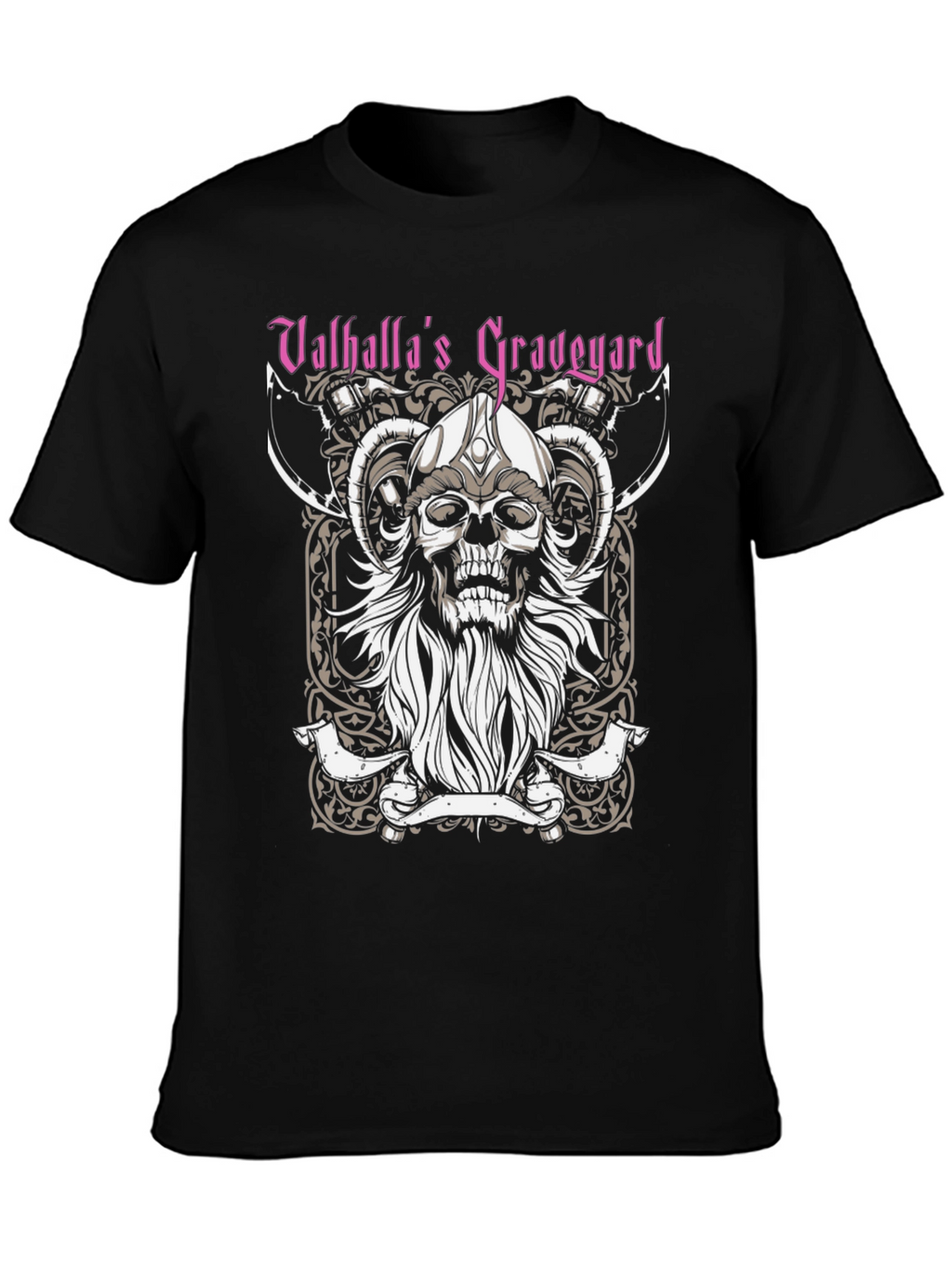 Valhallas Graveyard Viking Skull T-Shirt