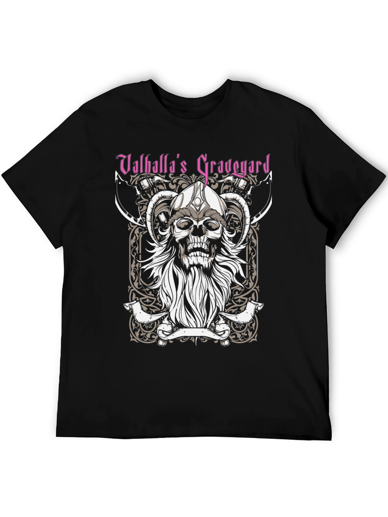 Valhallas Graveyard Viking Skull T-Shirt