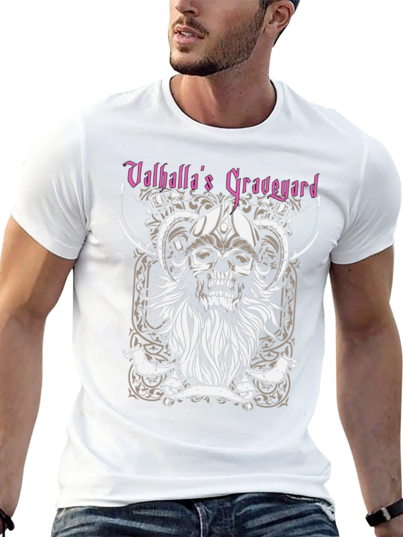 Valhallas Graveyard Viking Skull T-Shirt