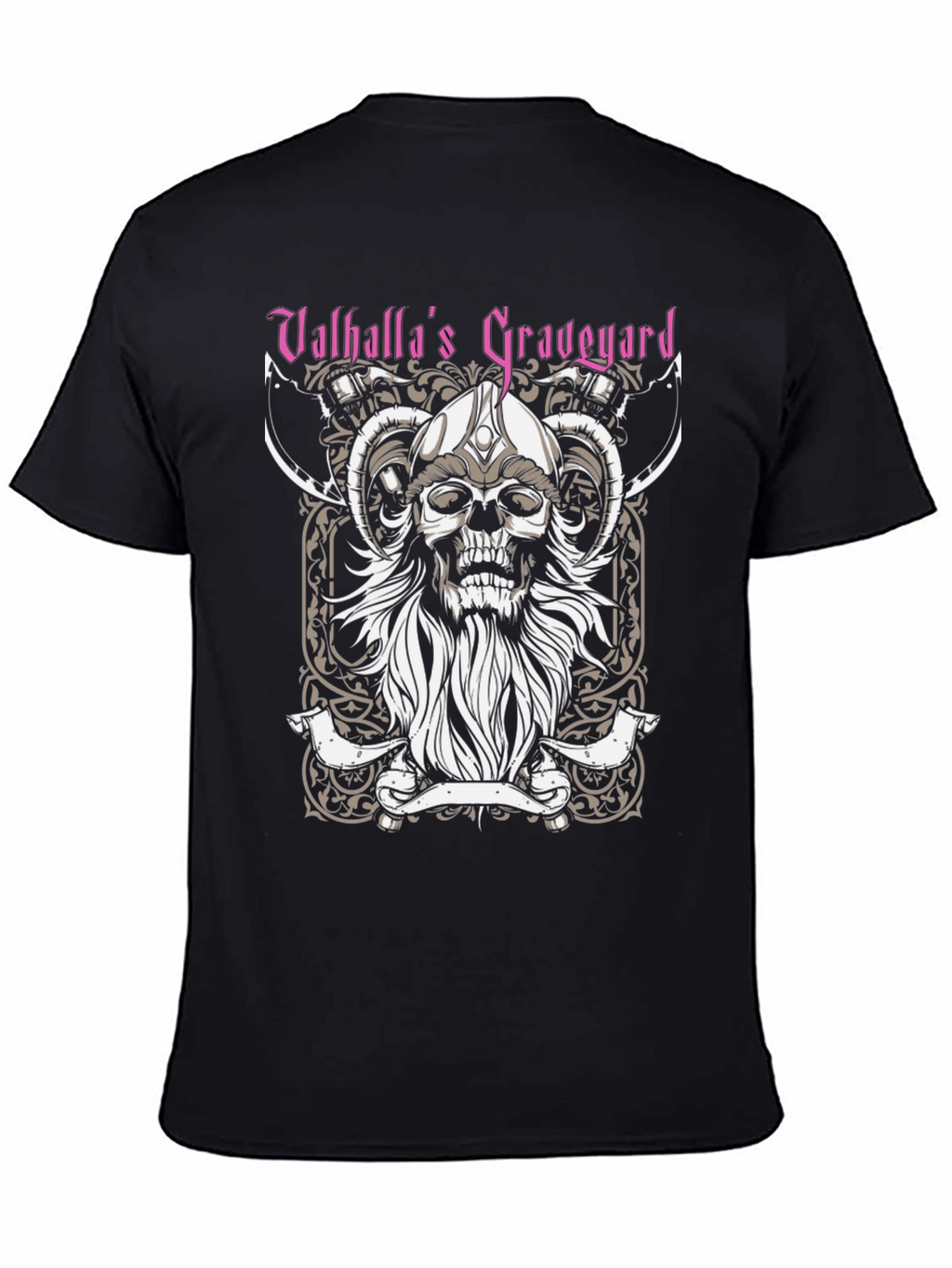 Valhallas Graveyard Viking Skull T-Shirt