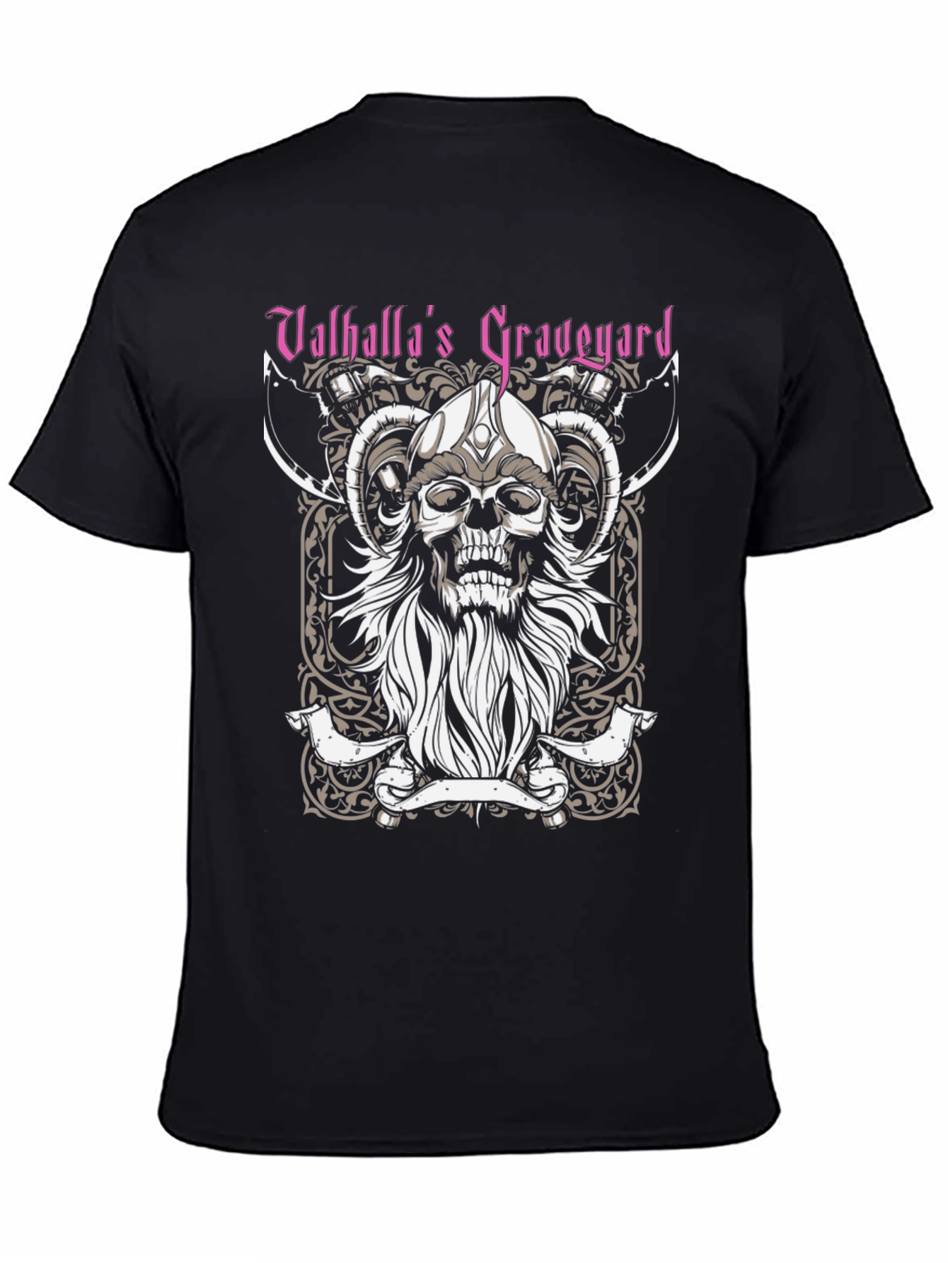 Valhallas Graveyard Viking Skull T-Shirt