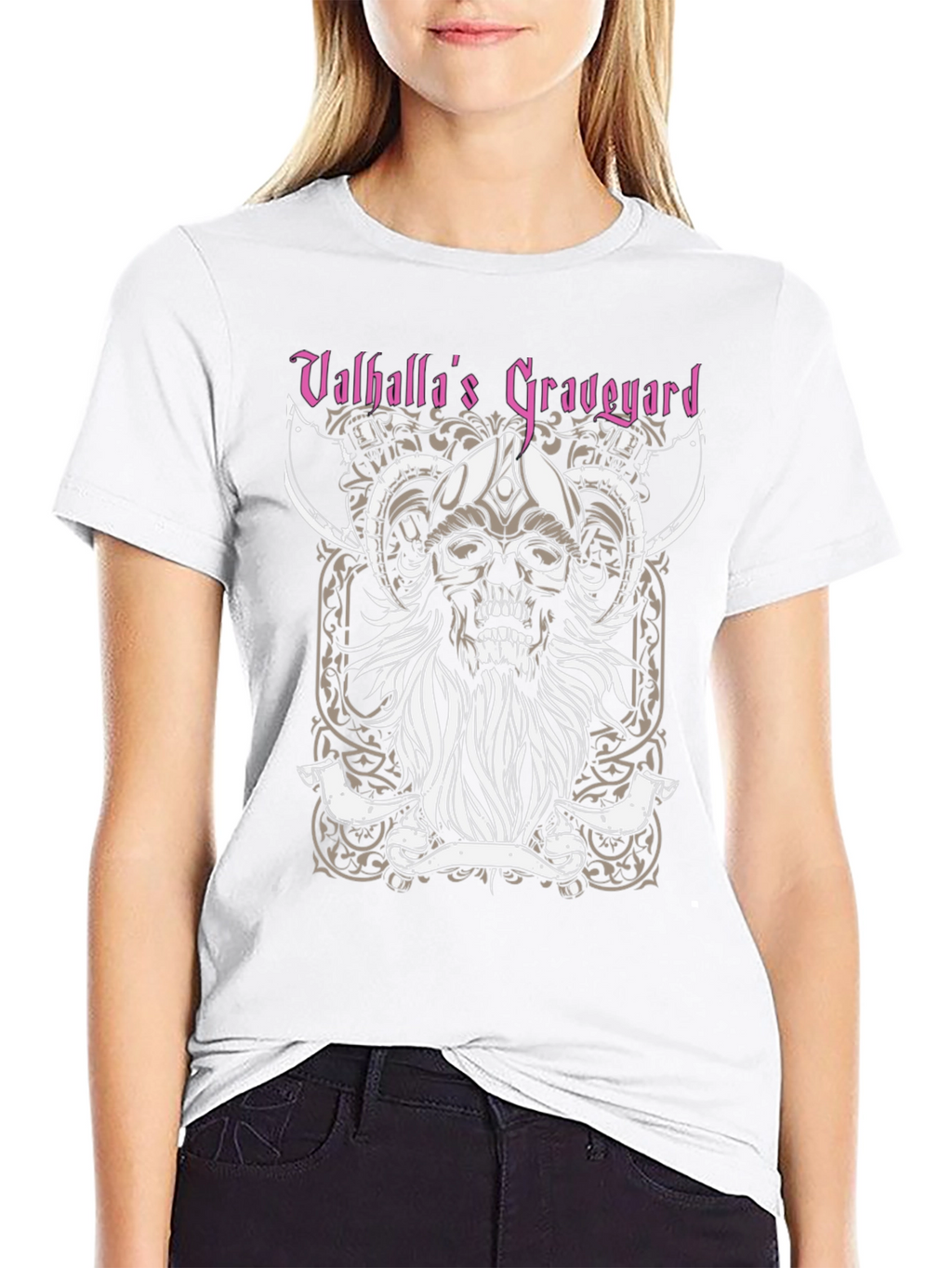 Valhallas Graveyard Viking Skull T-Shirt