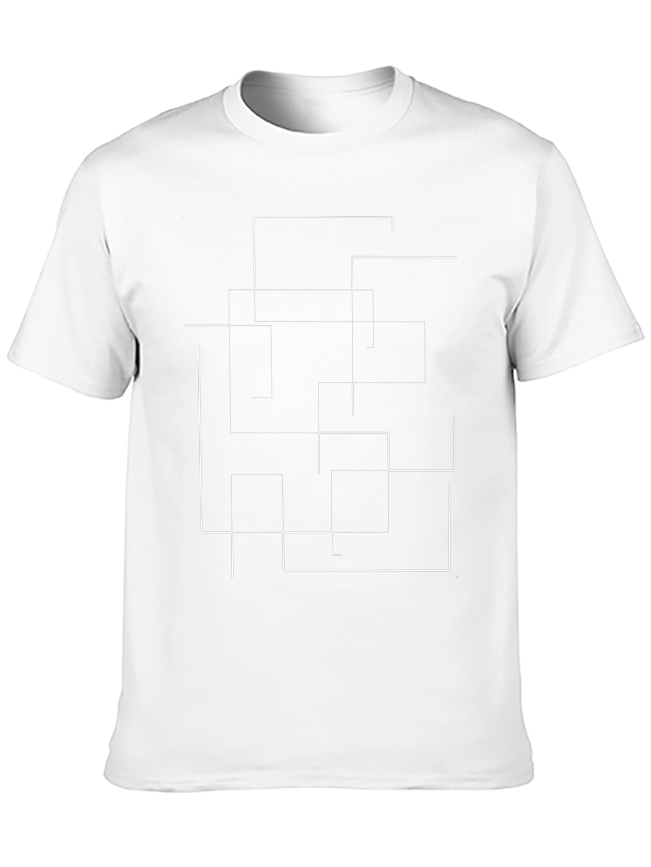 Abstract Lines Graphic Print Black T-Shirt