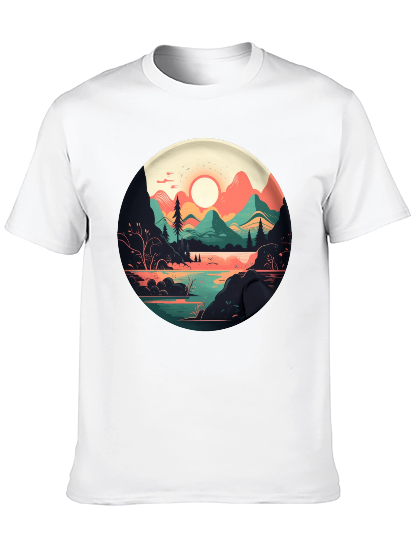 Mountain Lake T-Shirt - Nature Graphic Tee