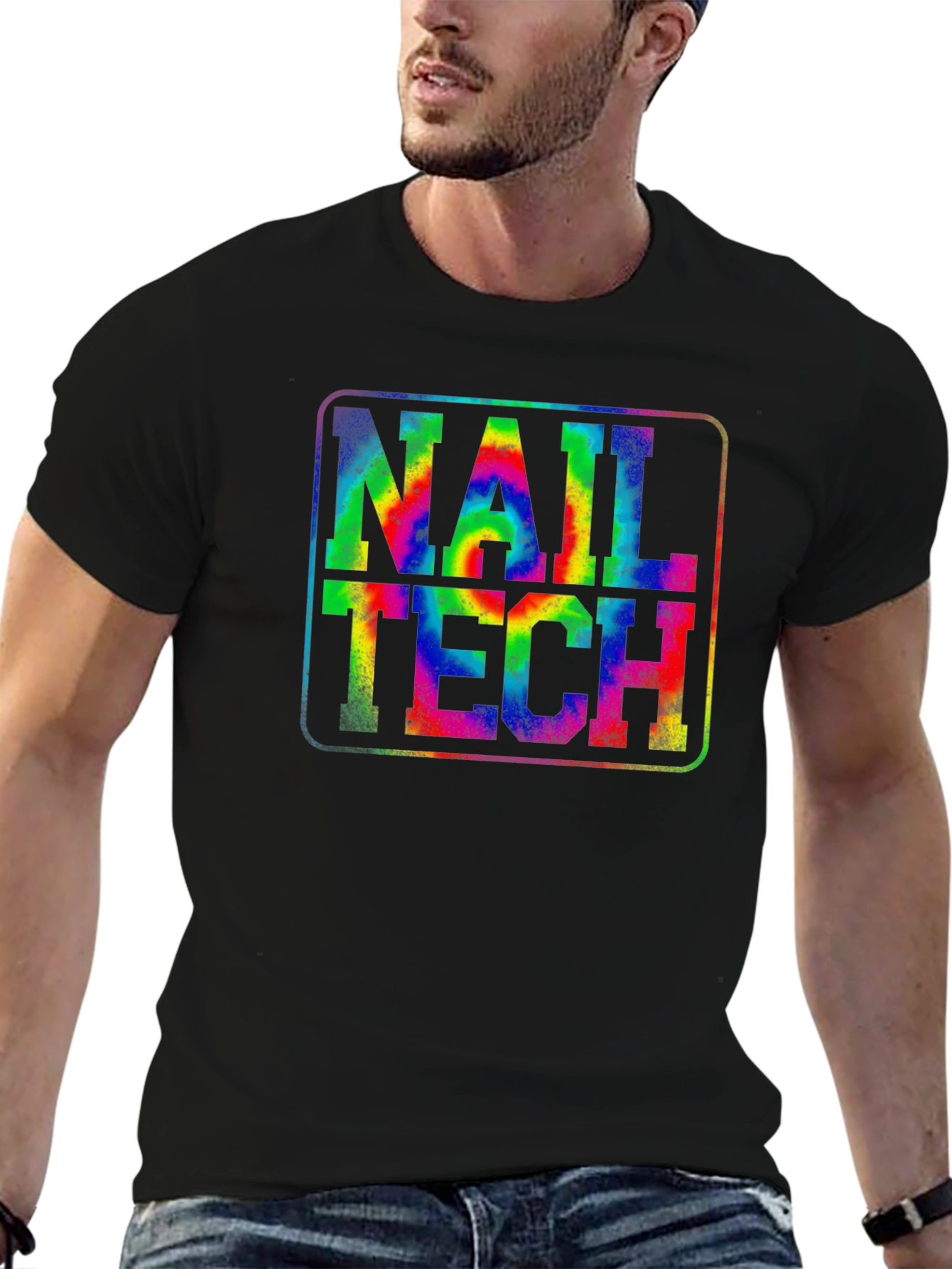 Nail Tech Tie-Dye Graphic T-Shirt - Unisex