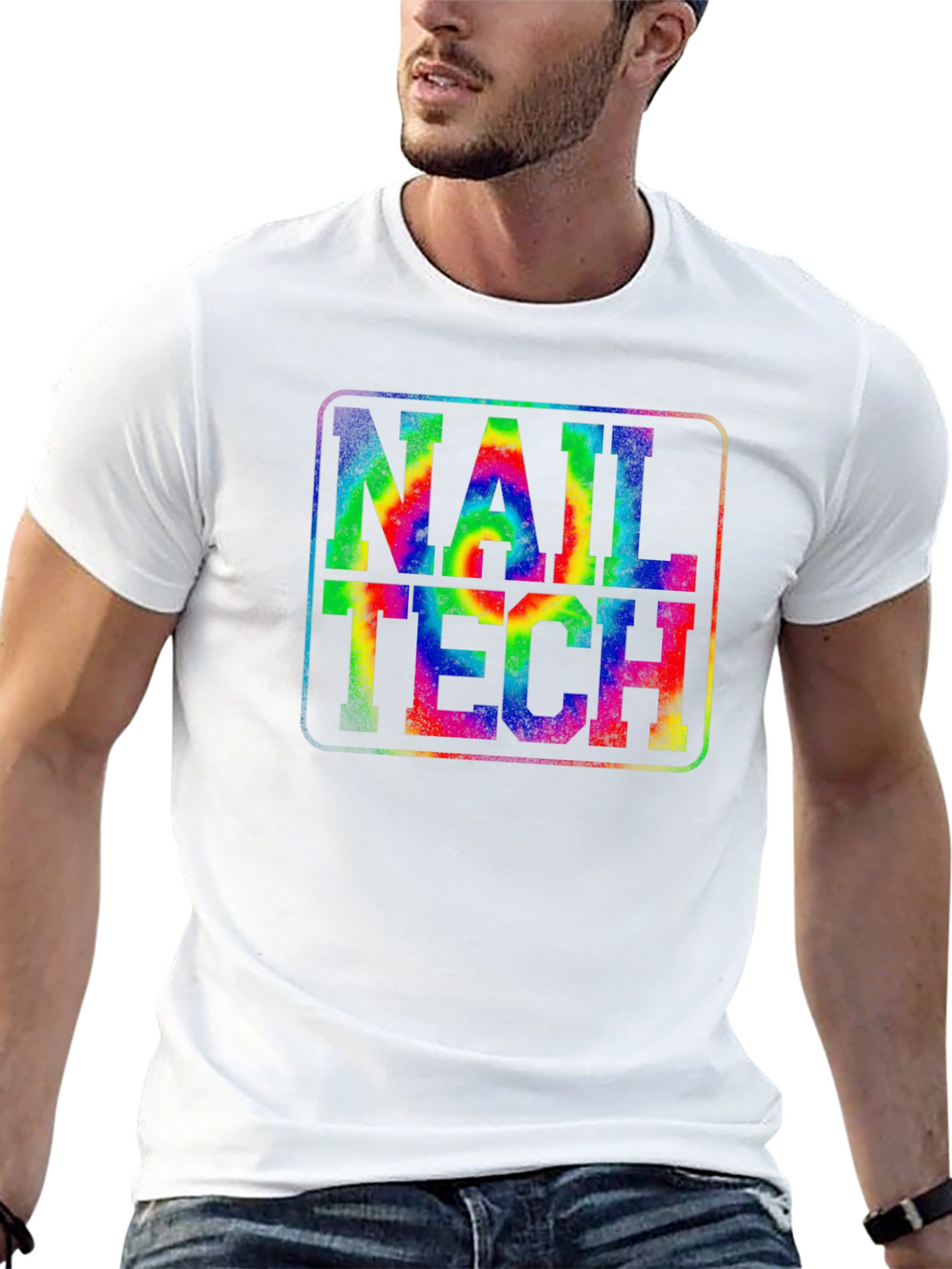 Nail Tech Tie-Dye Graphic T-Shirt - Unisex