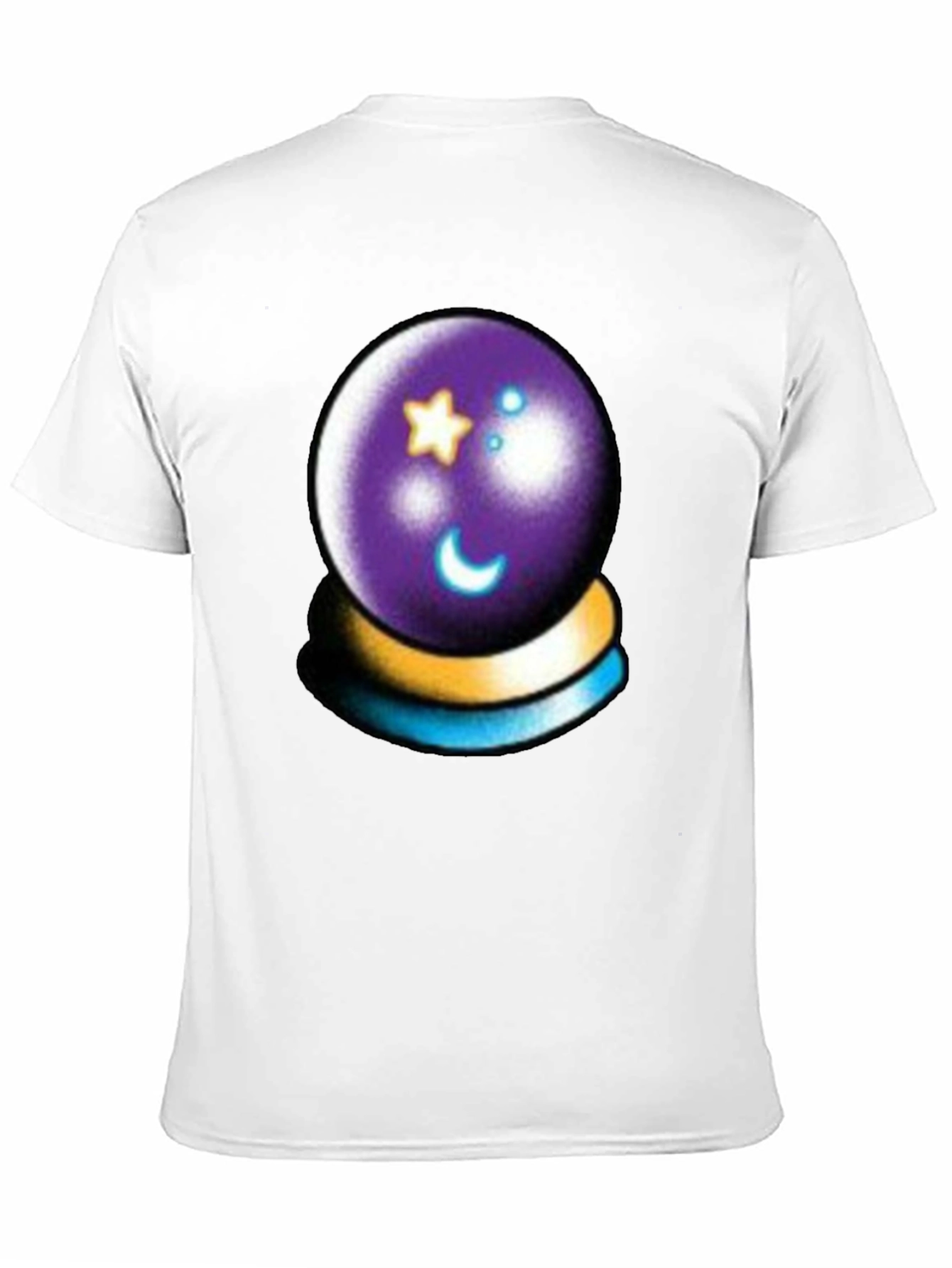 Mystic Crystal Ball Graphic Tee - Black Cotton Shirt