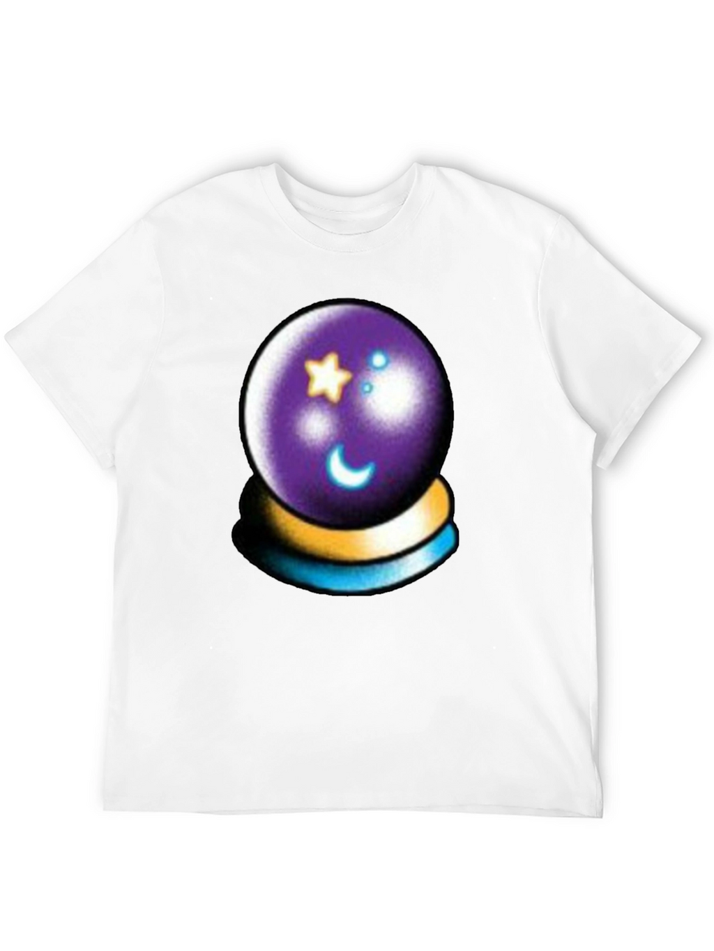 Mystic Crystal Ball Graphic Tee - Black Cotton Shirt