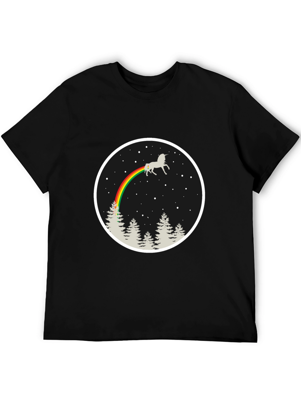 Unicorn Rainbow T-Shirt - Black