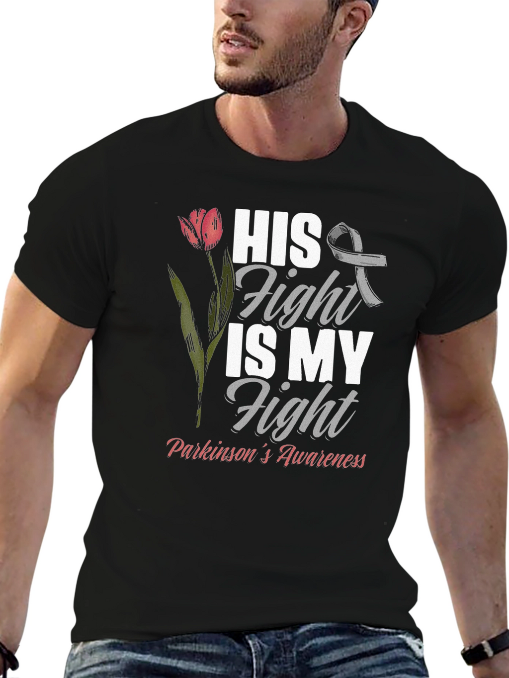 Parkinsons Awareness T-Shirt - His Fight Is My Fight