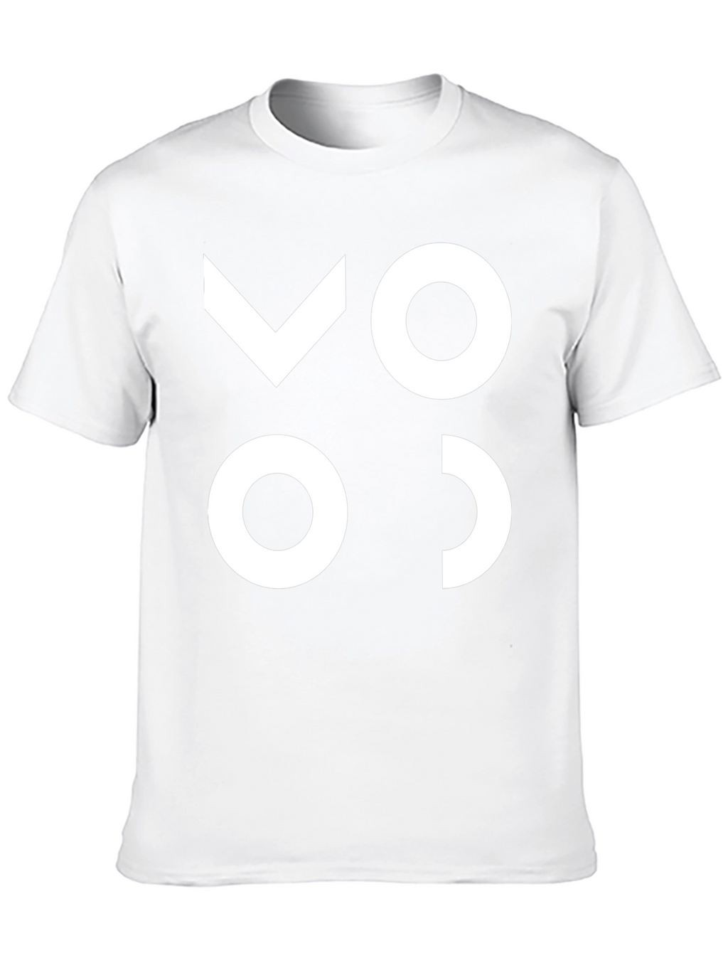 Modern Graphic Tee - Black with White Abstract Design