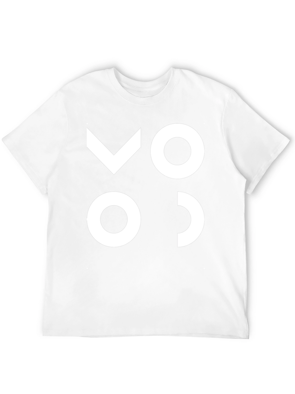 Modern Graphic Tee - Black with White Abstract Design
