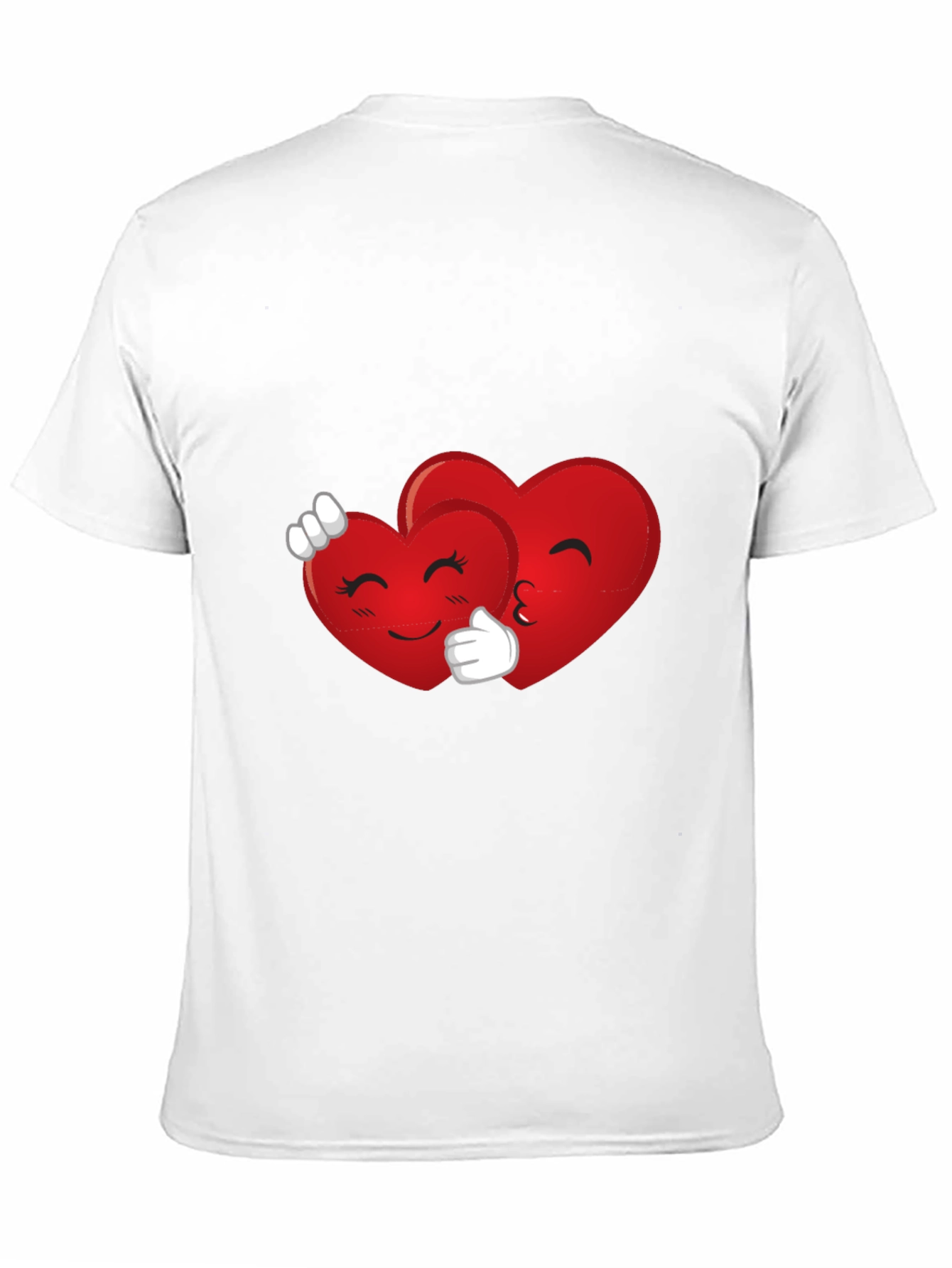 Heart Emoji Hug Black T-Shirt
