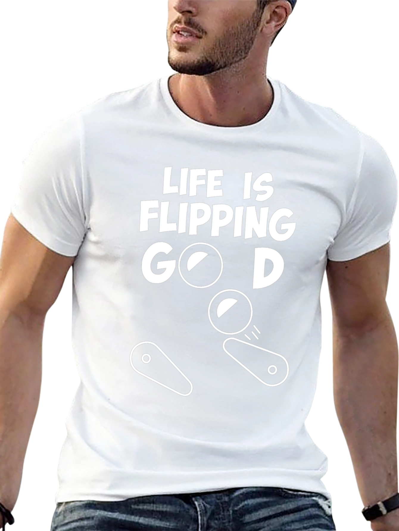 Life is Flipping Good T-Shirt - Pinball Design