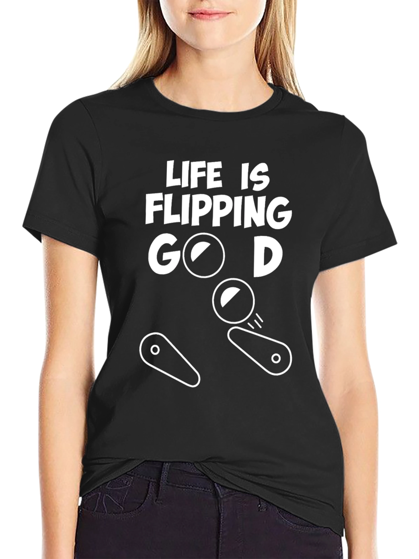 Life is Flipping Good T-Shirt - Pinball Design